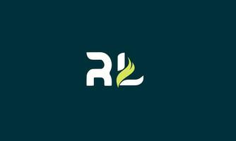 RL, LR, L, R abstract letters logo monogram vector