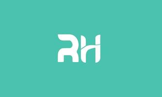 Rh, hora, r, h resumen letras logo monograma vector
