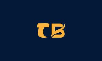 BT or TB and B or T Letter Initial Logo Design, Vector Template