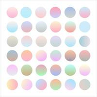 Soft Pastel Color Gradients. Color Swatches Flat Vector