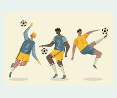 fútbol americano jugadores ilustración vector