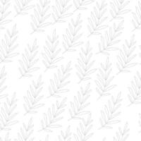 seamless line leaf pattern on background vector