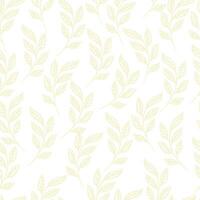 seasonal seamless line leaf pattern on background vector