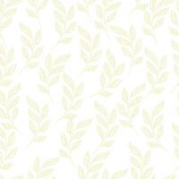 seasonal seamless line leaf pattern on background vector