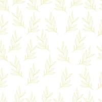 seamless leaf line pattern on wallpaper background vector