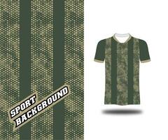 army jersey sport mock up hexagonal pattern vector