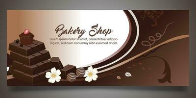 Bakery shop banner Design vector