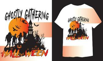 Happy Halloween Party Celebrations T- Shirt Design vector