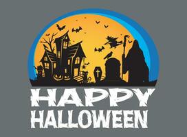 Halloween Celebrations T-Shirt Design vector