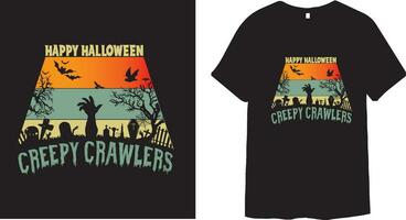 Halloween Celebrations  Happy Halloween T-Shirt Design vector