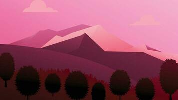 paisaje con montañas de manglayang vector