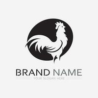 chicken logo  rooster and hen logo for poultry farming  animal logo vector illustration design