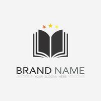 Book logo vector and illustration education icon