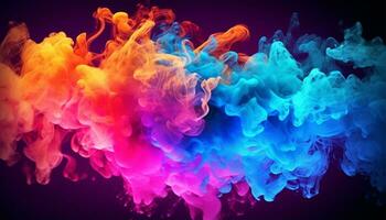 colorful smoke background. generative ai photo