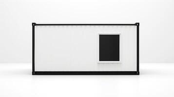 Mobile office buildings or container site office for construction site. Shipping container. Portable house and office cabins, illustration photo