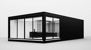 Mobile office buildings or container site office for construction site. Shipping container. Portable house and office cabins, illustration photo