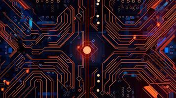 Close-up of circuit board. Electronic computer hardware technology. Motherboard digital chip. blurred concept, illustration photo