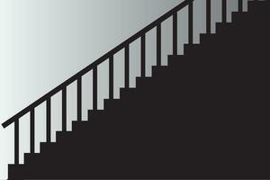 ver de negro escalera en gris fondo,concepto de el camino a éxito. vector