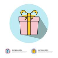 Gift box icon for mobile apps or website. vector