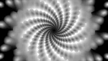 Monochrome Black Hole Mandala Kaleidoscope Loop III video