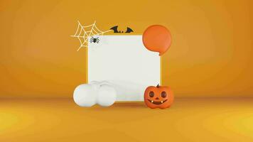 3D animation halloween social media post template, perfect for travel agency or product campaign. video