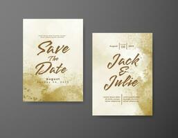 Save the date with watercolor background. Design for your invitation. vector