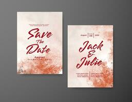 Save the date with watercolor background. Design for your invitation. vector