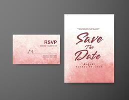 Save the date with watercolor background. Design for your invitation. vector