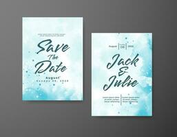 Save the date with watercolor background. Design for your invitation. vector