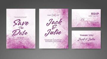 Save the date with watercolor background. Design for your invitation. vector