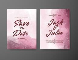 Save the date with watercolor background. Design for your invitation. vector