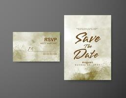 Save the date with watercolor background. Design for your invitation. vector