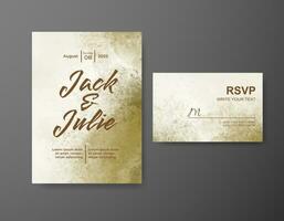 Wedding invitation with abstract watercolor background vector