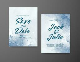 Save the date with watercolor background. Design for your invitation. vector