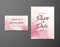 Save the date with watercolor background. Design for your invitation. vector