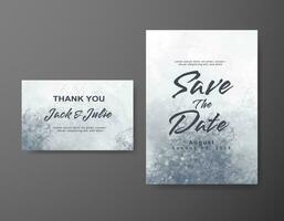 Save the date with watercolor background. Design for your invitation. vector