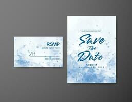 Save the date with watercolor background. Design for your invitation. vector