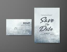 Save the date with watercolor background. Design for your invitation. vector