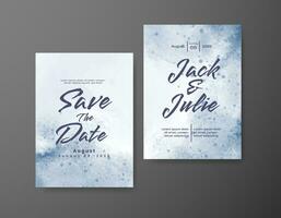 Save the date with watercolor background. Design for your invitation. vector