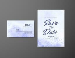 Save the date with watercolor background. Design for your invitation. vector