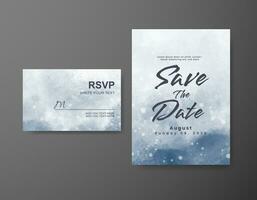 Save the date with watercolor background. Design for your invitation. vector