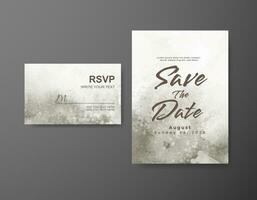 Save the date with watercolor background. Design for your invitation. vector