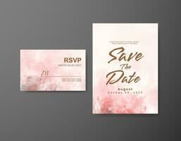 Save the date with watercolor background. Design for your invitation. vector