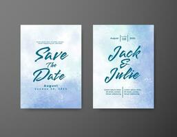 Save the date with watercolor background. Design for your invitation. vector