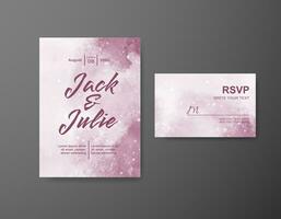 Save the date with watercolor background. Design for your invitation. vector