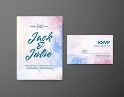 Save the date with watercolor background. Design for your invitation. vector