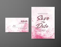 Save the date with watercolor background. Design for your invitation. vector