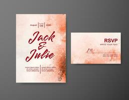 Save the date with watercolor background. Design for your invitation. vector