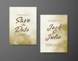 Save the date with watercolor background. Design for your invitation. vector