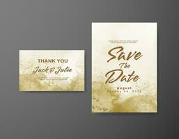 Save the date with watercolor background. Design for your invitation. vector